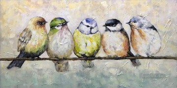 花 鳥 Painting - 五羽の鳥
